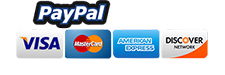 We accept PayPal, Visa, MasterCard, American Express, and Discover.